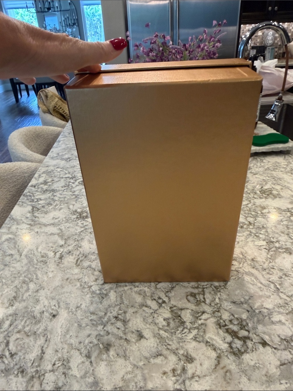 Saint Laurent Metallic Gold Luxury Storage Box - Picture 7 of 7